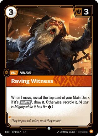 Raving Witness (074) Foil - Radiance