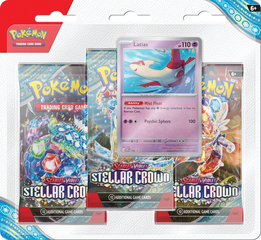 Pokémon TCG: Scarlet & Violet - Stellar Crown 3 Pack Blister