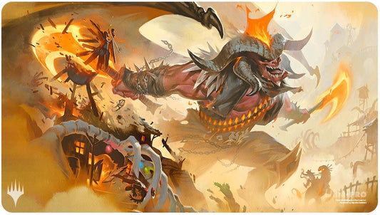 Outlaws of Thunder Junction Playmat Rakdos, the Muscle-Silver Goblin