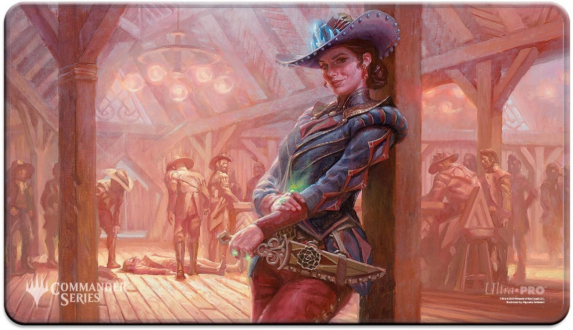 Outlaws of Thunder Junction Playmat Stitched Marchesa, Dealer of Death | Silver Goblin