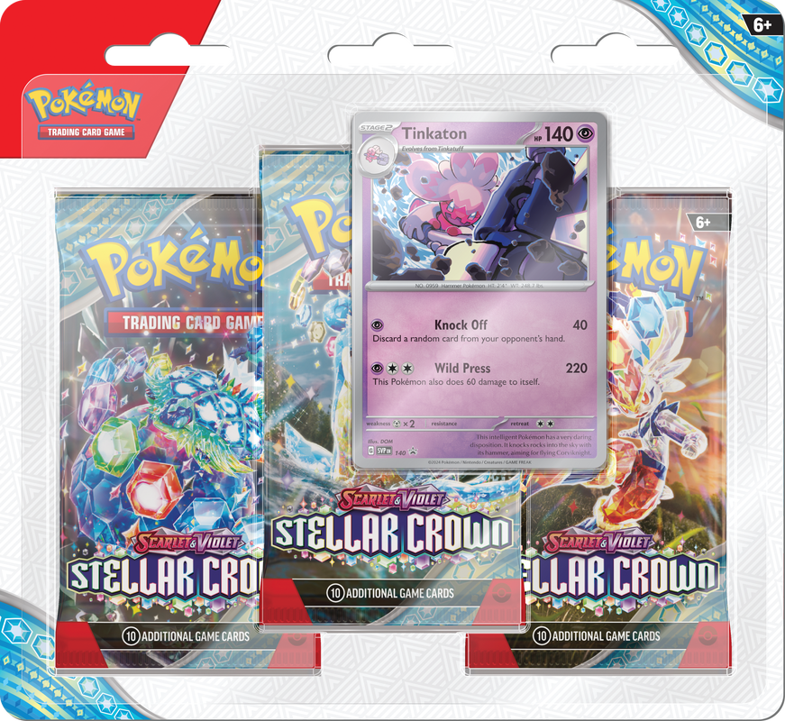 Pokémon TCG: Scarlet & Violet - Stellar Crown 3 Pack Blister | Silver Goblin