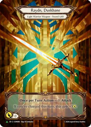 Raydn, Duskbane (Marvel) (CON006) Rainbow Foil - Flesh and Blood: Promo Cards