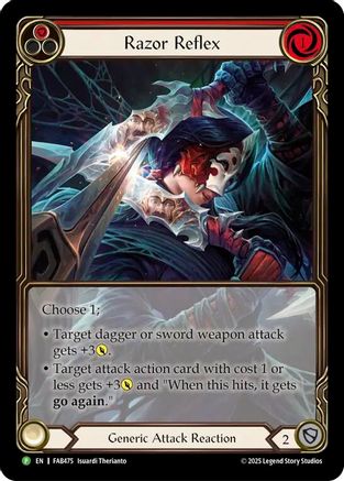 Razor Reflex (Red) (Extended Art) (FAB475) Rainbow Foil - Flesh and Blood: Promo Cards