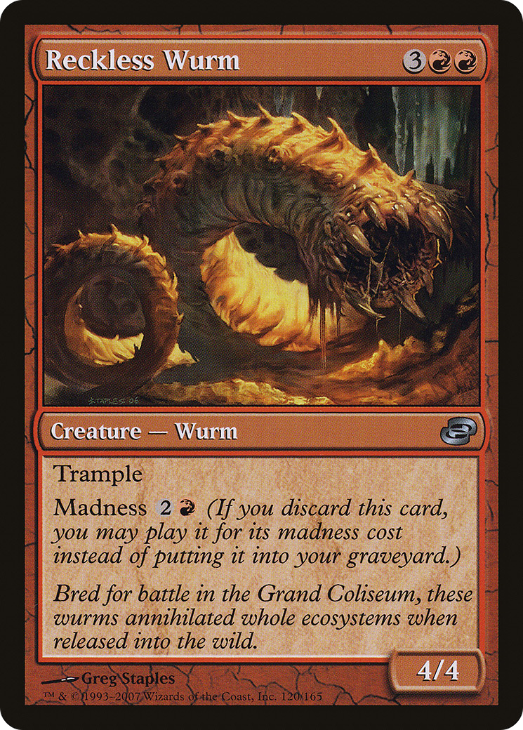 Reckless Wurm (120) - Planar Chaos Foil