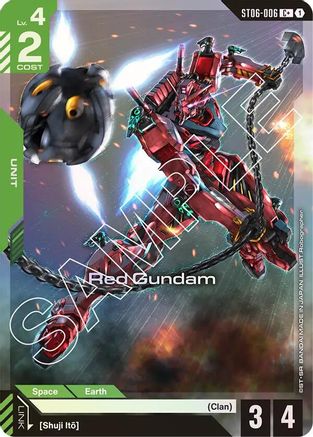 Red Gundam (C+) (ST06-006) Holofoil - Starter Deck 06: Clan Unity