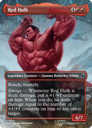 Red Hulk (Borderless) (329) - Marvel Super Heroes