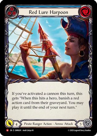 Red Lure Harpoon (Blue) (OMN241) Rainbow Foil - Omens of the Third Age