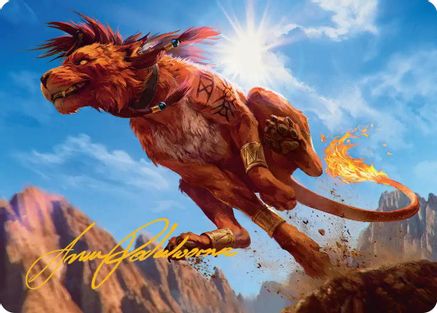 Red XIII, Proud Warrior (030s) Gold-Stamped - Art Series: FINAL FANTASY
