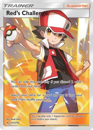 Red's Challenge (Full Art) (213) Holofoil - Unbroken Bonds