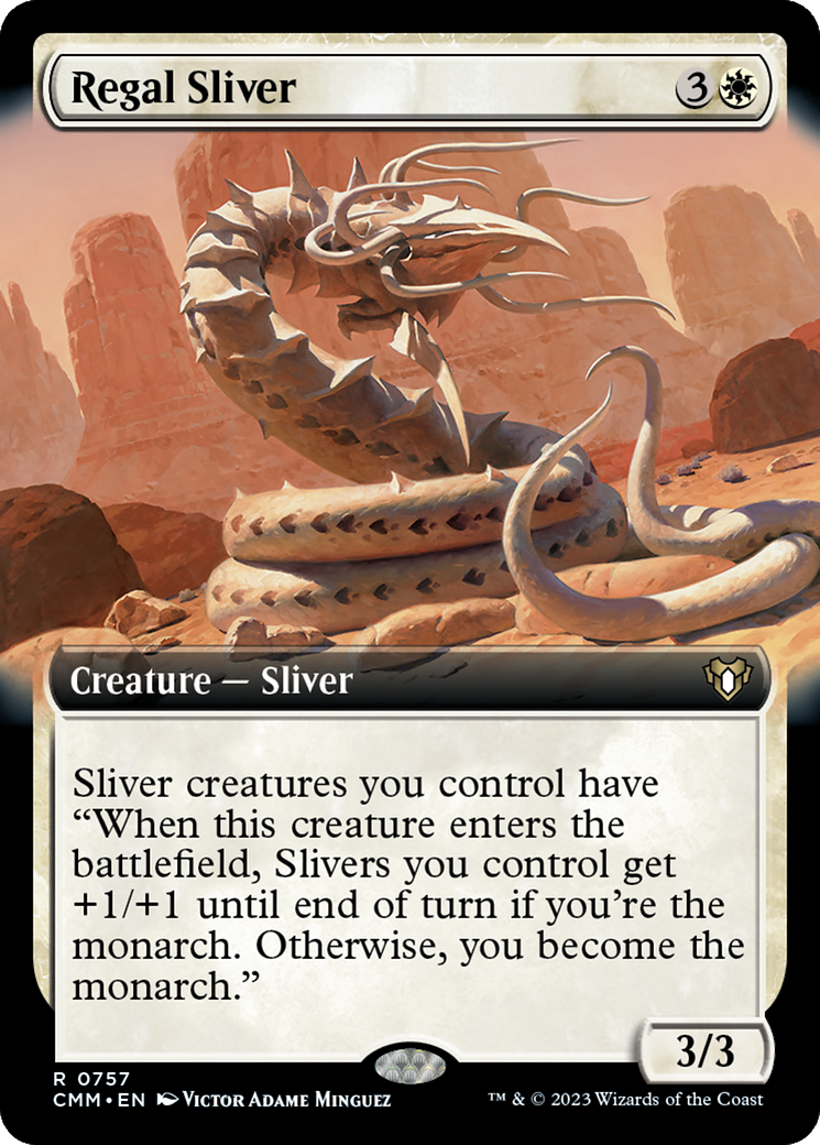 Regal Sliver (Extended Art) (757) - Commander Masters