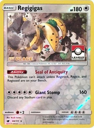 Regigigas (League Challenge) [1st Place] (84) Reverse Holofoil - Crimson Invasion