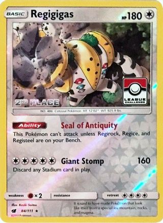 Regigigas (League Challenge) [2nd Place] (84) Reverse Holofoil - League & Championship Cards