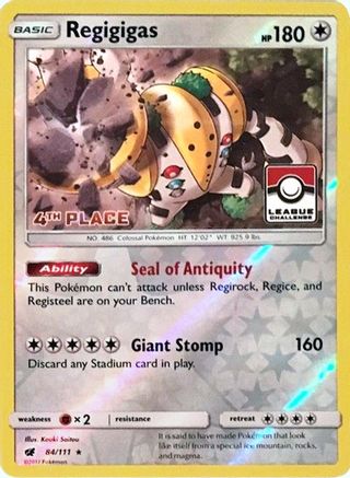 Regigigas (League Challenge) [4th Place] (84) Reverse Holofoil - Crimson Invasion