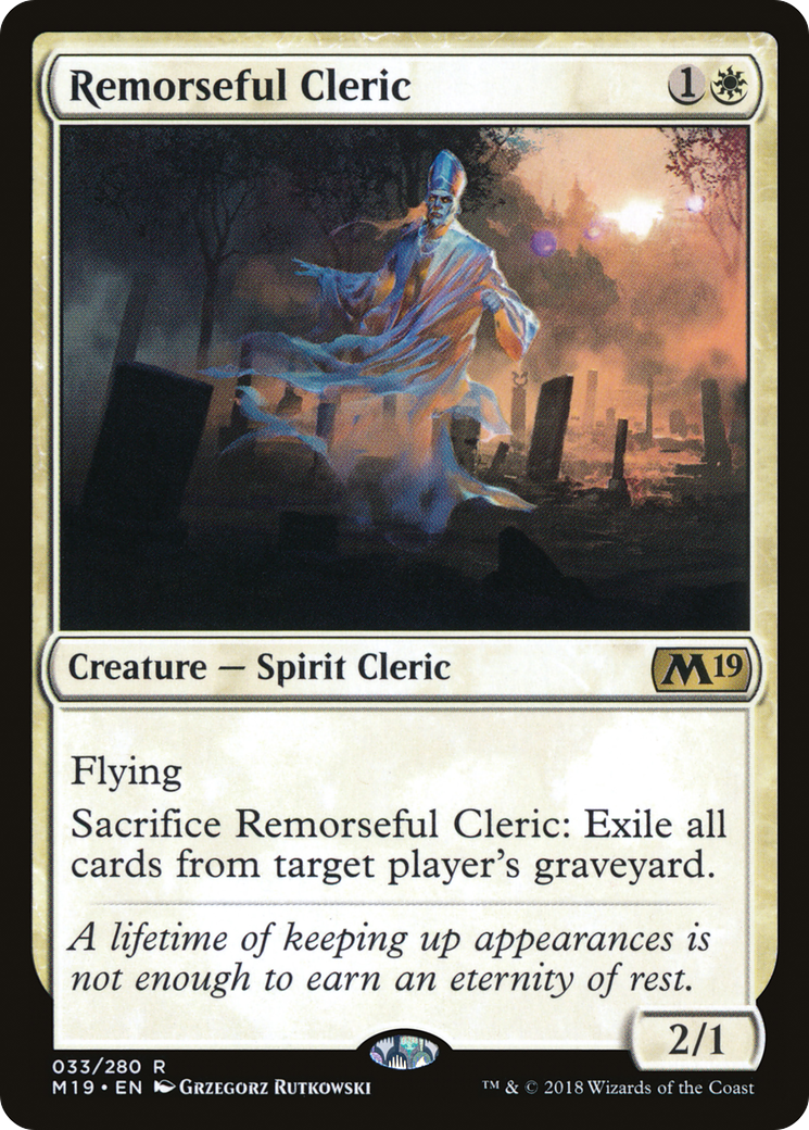 Remorseful Cleric (033) - Core Set 2019 Foil