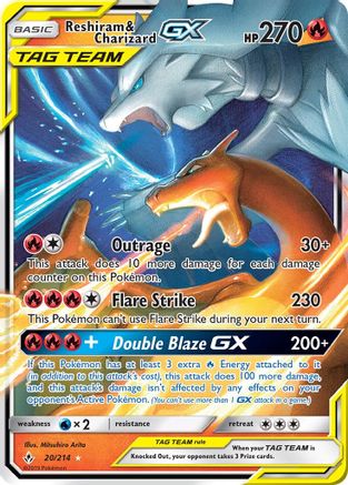 Reshiram & Charizard GX (20) Holofoil - Unbroken Bonds