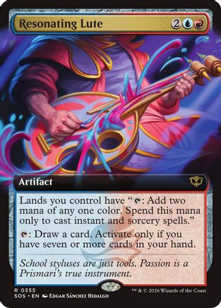 Resonating Lute (Extended Art) (355) - Secrets of Strixhaven