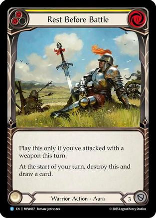 Rest Before Battle (Yellow) (MPW067) - Mastery Pack Warrior