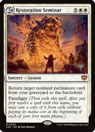 Restoration Seminar (Promo Pack) (030) Foil - Secrets of Strixhaven