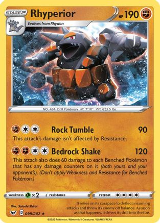Rhyperior (99) Holofoil - Sword & Shield