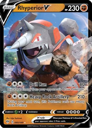 Rhyperior V (95) Holofoil - Darkness Ablaze
