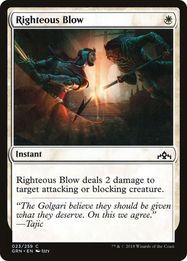 Righteous Blow (023) - Guilds of Ravnica Foil