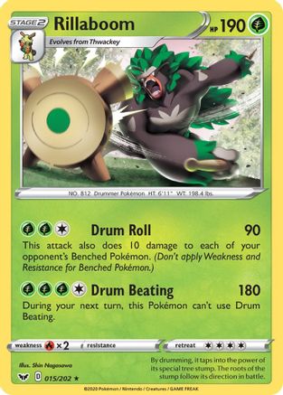 Rillaboom (15) Reverse Holofoil - Sword & Shield