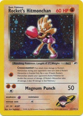 Rocket's Hitmonchan (11) (Unlimited) Holofoil - Gym Heroes