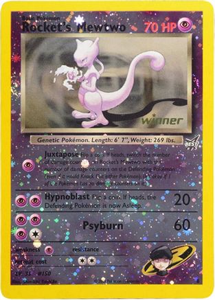 Rocket's Mewtwo [Winner] (8) Reverse Holofoil - Best of Promos