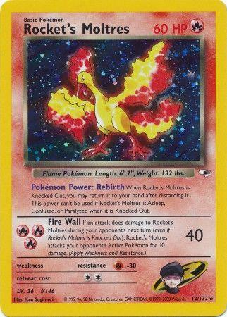 Rocket's Moltres (12) (Unlimited) Holofoil - Gym Heroes