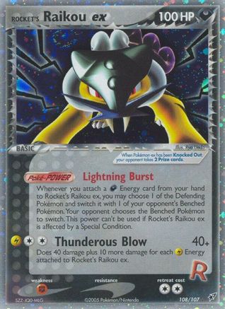 Rocket's Raikou ex (108) Holofoil - Deoxys