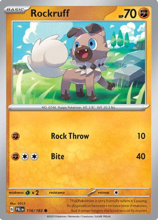 Rockruff (116) Reverse Holofoil - Paldea Evolved