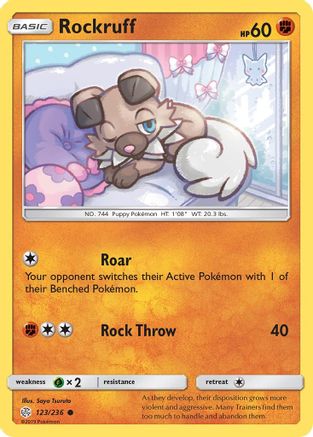 Rockruff (123) Reverse Holofoil - Cosmic Eclipse