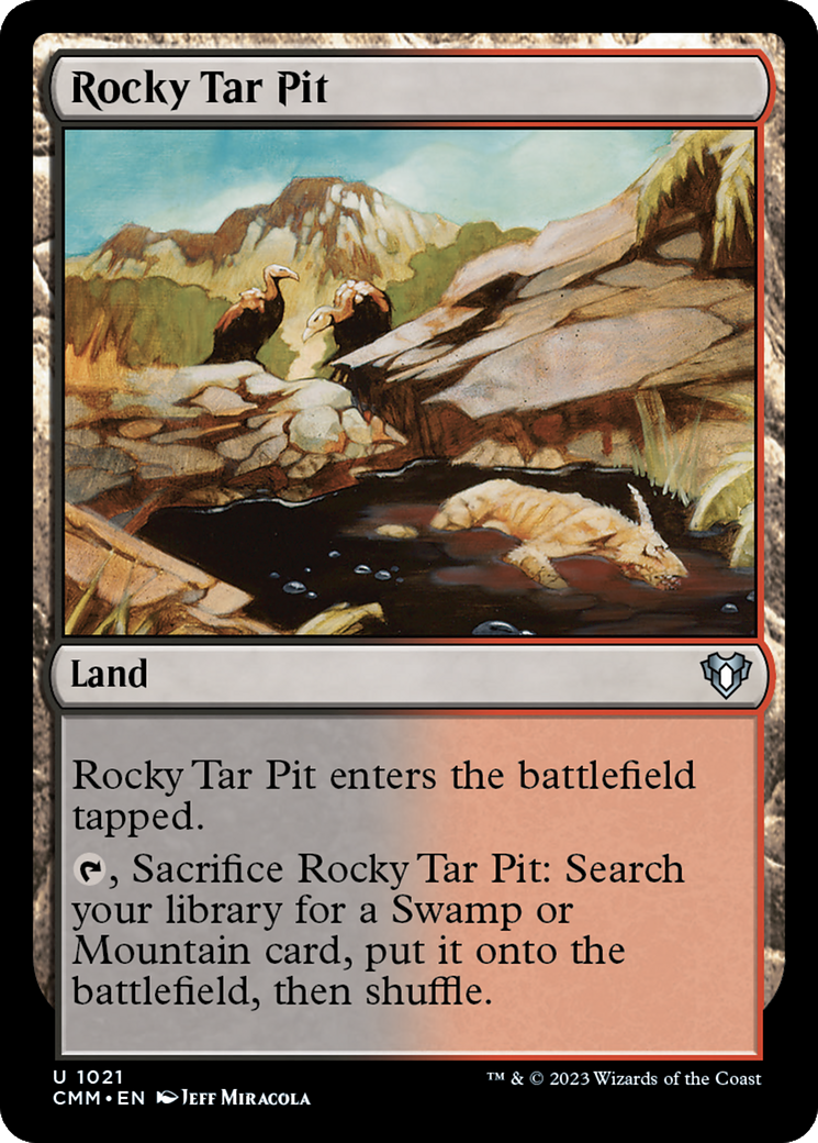 Rocky Tar Pit (1021) - Commander Masters