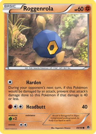 Roggenrola (49) Reverse Holofoil - Emerging Powers
