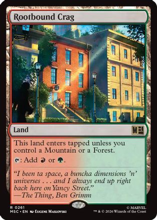 Rootbound Crag (261) Surge Foil - Commander: Marvel Super Heroes