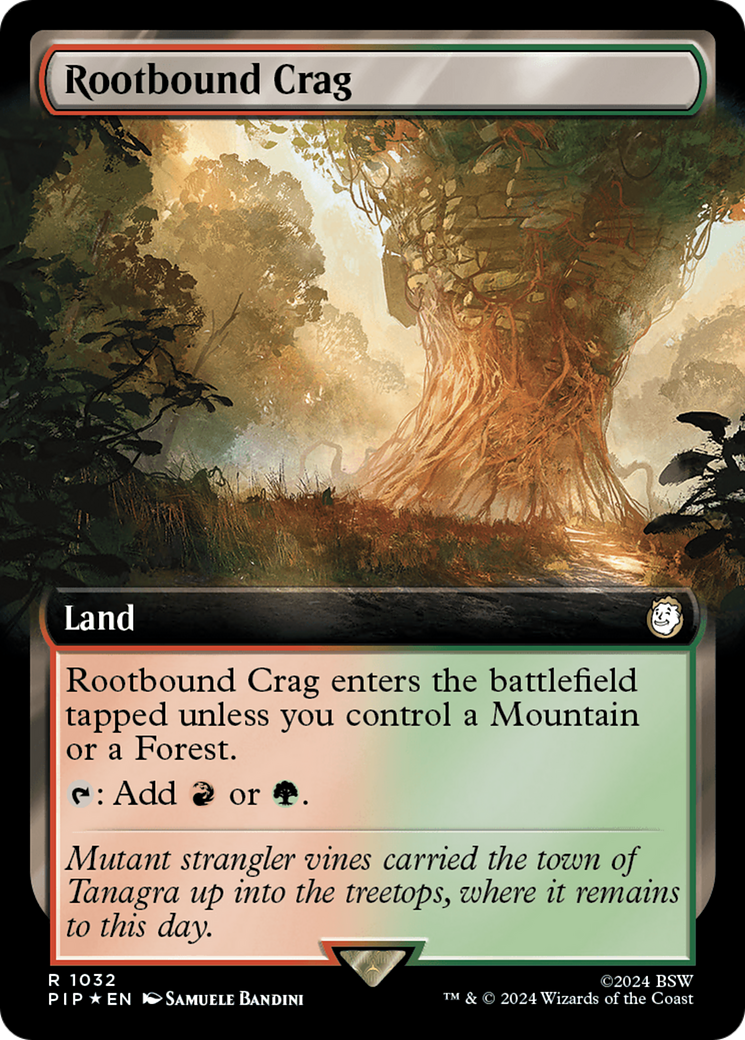 Rootbound Crag (Extended Art) (1032) Surge Foil - Fallout
