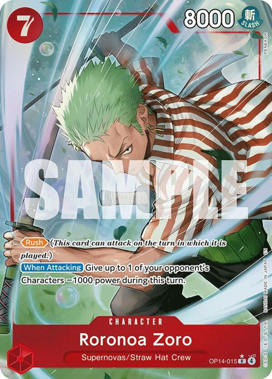 Roronoa Zoro (Alternate Art) (OP14-015) Foil
