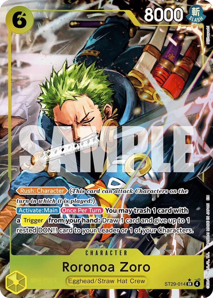 Roronoa Zoro (Full Art) (ST29-014) Foil