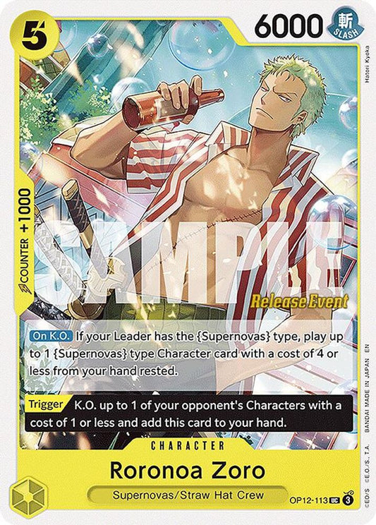Roronoa Zoro (OP12-113) Release Event Cards