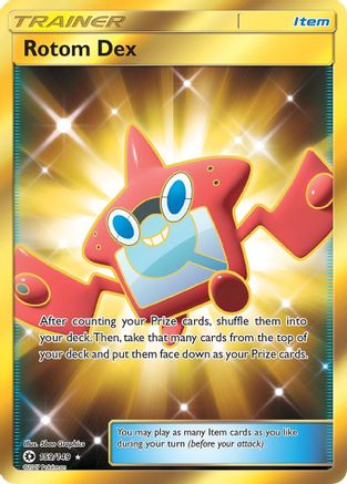Rotom Dex (Gold) (159) Holofoil - Sun & Moon