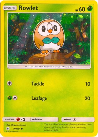 Rowlet (Cosmos Holo) (9) Holofoil - Miscellaneous Cards & Products