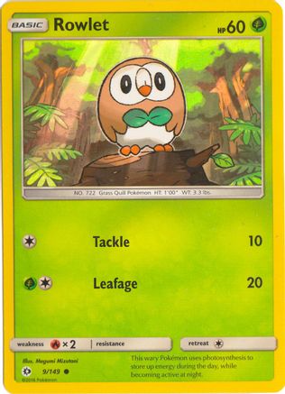 Rowlet (Water Web Holo) (9) Holofoil - Miscellaneous Cards & Products