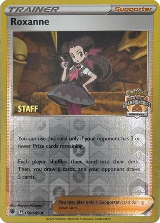 Roxanne (Regional Championships) [Staff] (150) Reverse Holofoil - League & Championship Cards