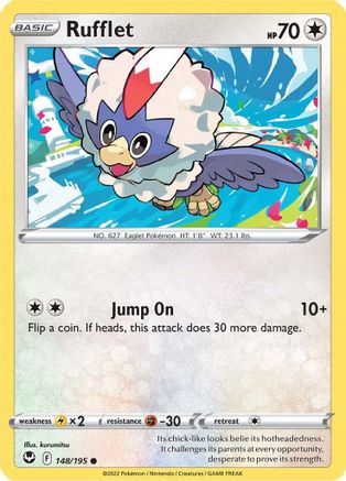 Rufflet (148) Reverse Holofoil - Silver Tempest