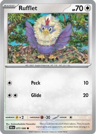 Rufflet (77) Reverse Holofoil - Black Bolt