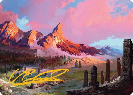 Rugged Highlands (029s) Gold-Stamped - Art Series: Tarkir: Dragonstorm