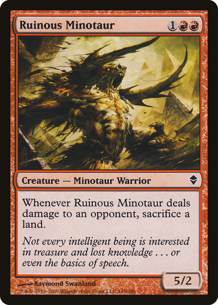 Ruinous Minotaur (145) - Zendikar Foil