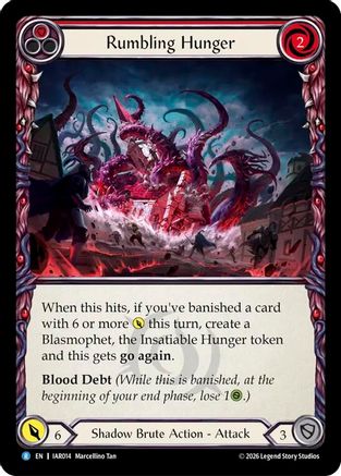 Rumbling Hunger (Red) (IAR014) Rainbow Foil - Usurp the Shadow Throne