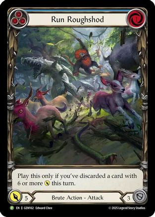 Run Roughshod (Blue) (GEM162) Rainbow Foil - Gem Pack 5