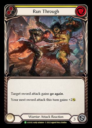 Run Through (LGS102) Rainbow Foil - Flesh and Blood: Promo Cards